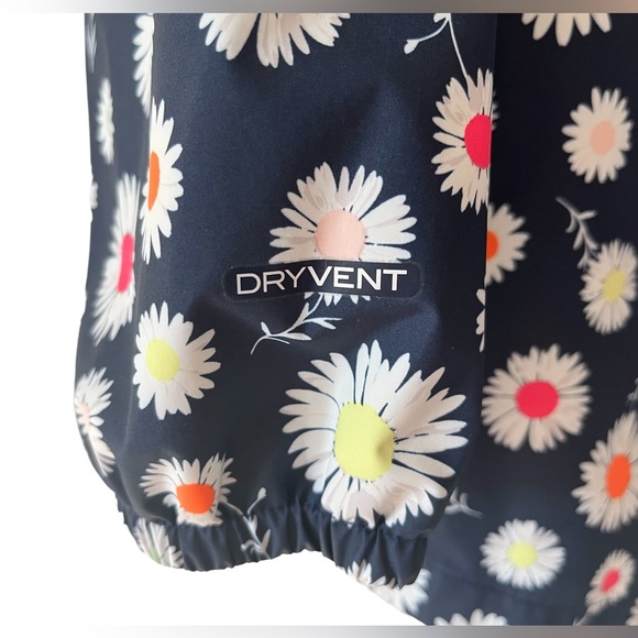 The North Face Girls' Waterproof Hooded Rain Jacket, Blue/Flowers, Large (14/16) - Picture 10 of 12